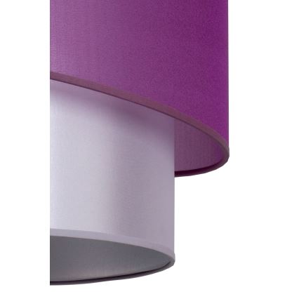 Duolla - Lámpara colgante PARIS 1xE27/15W/230V diá. 40 cm morada/plata