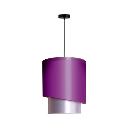 Duolla - Lámpara colgante PARIS 1xE27/15W/230V diá. 40 cm morada/plata