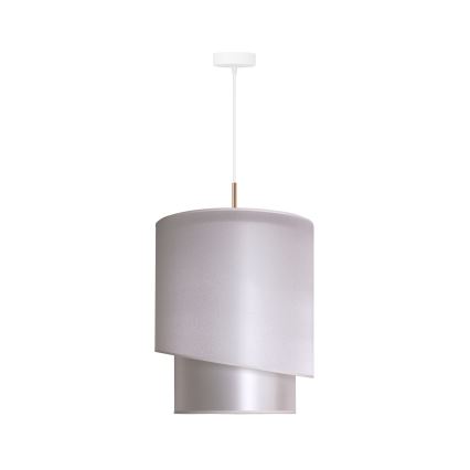 Duolla - Lámpara colgante PARIS 1xE27/15W/230V diá. 40 cm plata/dorado