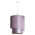 Duolla - Lámpara colgante PARIS 1xE27/15W/230V diá. 40 cm rosa/plata/cobre