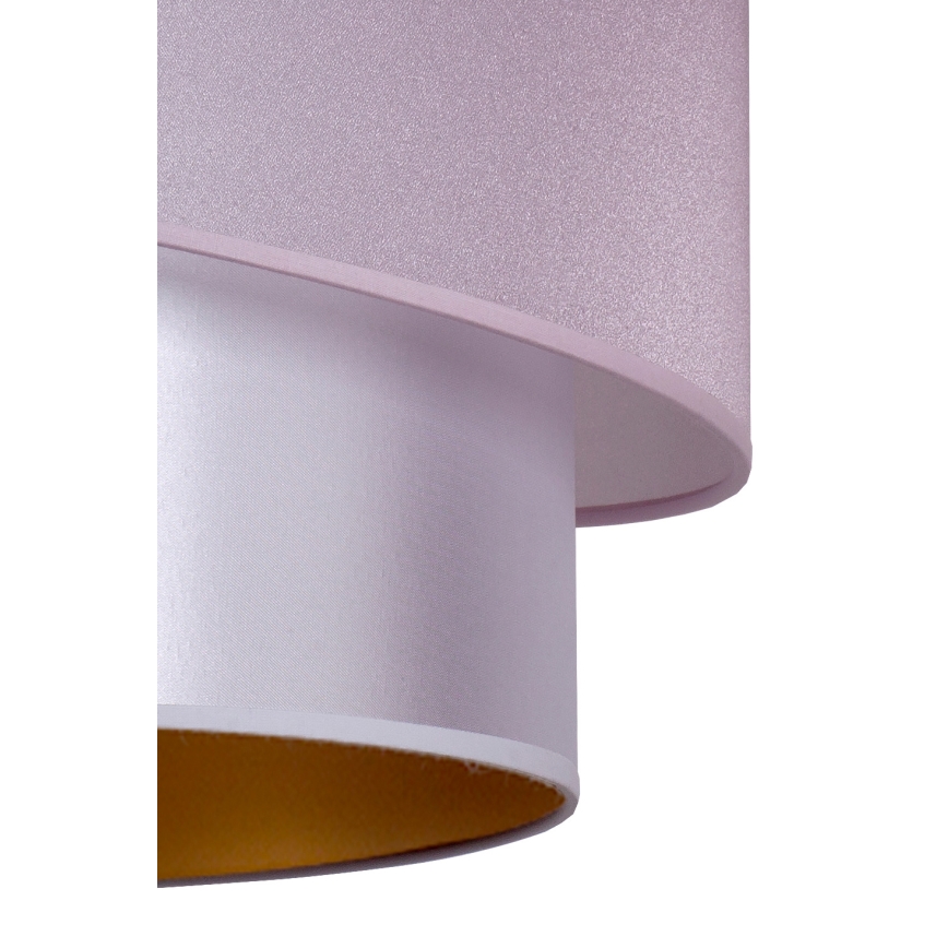 Duolla - Lámpara colgante PARIS 1xE27/15W/230V diá. 40 cm rosa/plata/cobre