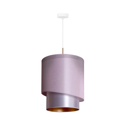 Duolla - Lámpara colgante PARIS 1xE27/15W/230V diá. 40 cm rosa/plata/cobre