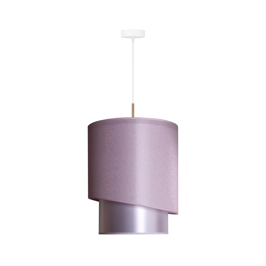 Duolla - Lámpara colgante PARIS 1xE27/15W/230V diá. 40 cm rosa/plata/cobre