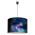 Duolla - Lámpara colgante PRINT L 1xE27/40W/230V negro/azul