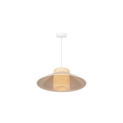 Duolla - Lámpara colgante RIO RATTAN 1xE27/15W/230V diá. 45 cm beige/ratán