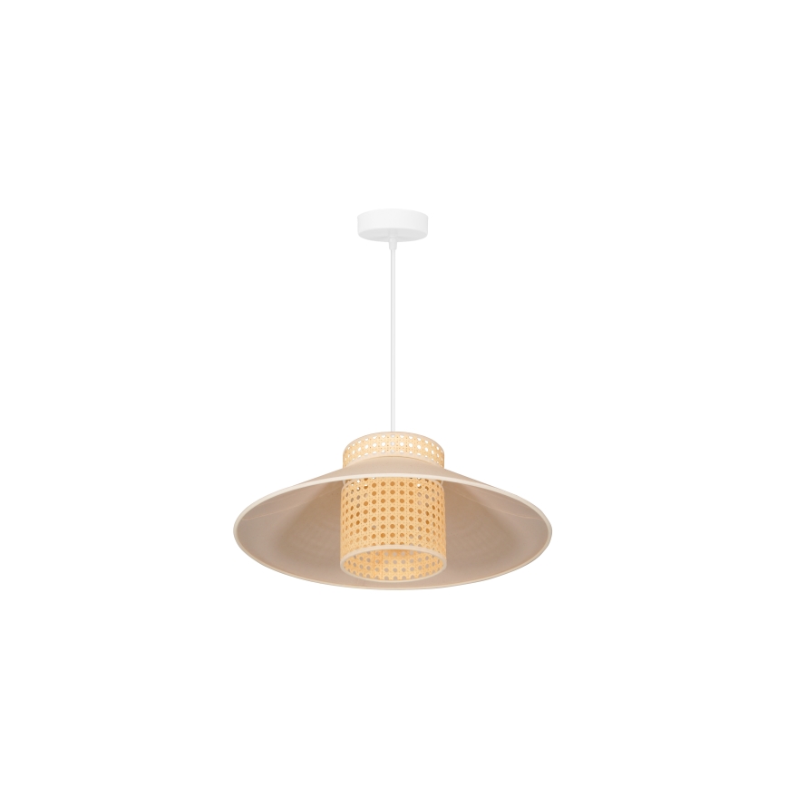 Duolla - Lámpara colgante RIO RATTAN 1xE27/15W/230V diá. 45 cm beige/ratán