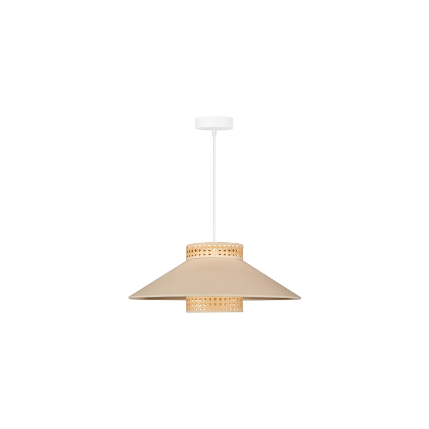 Duolla - Lámpara colgante RIO RATTAN 1xE27/15W/230V diá. 45 cm beige/ratán