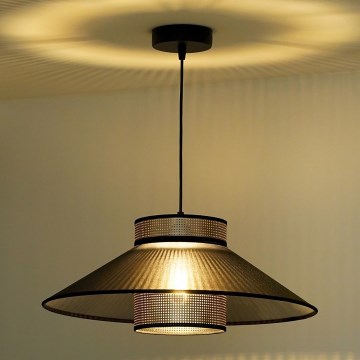 Duolla - Lámpara colgante RIO SHINY 1xE27/15W/230V diá. 45 cm negro/cobre
