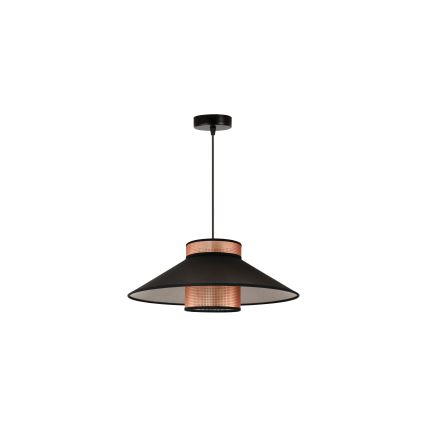 Duolla - Lámpara colgante RIO SHINY 1xE27/15W/230V diá. 45 cm negro/cobre