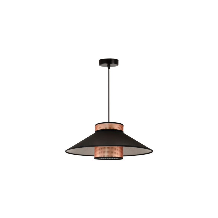 Duolla - Lámpara colgante RIO SHINY 1xE27/15W/230V diá. 45 cm negro/cobre