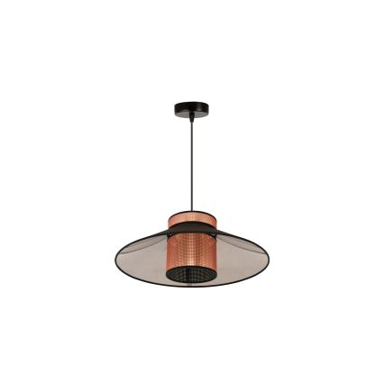 Duolla - Lámpara colgante RIO SHINY 1xE27/15W/230V diá. 45 cm negro/cobre