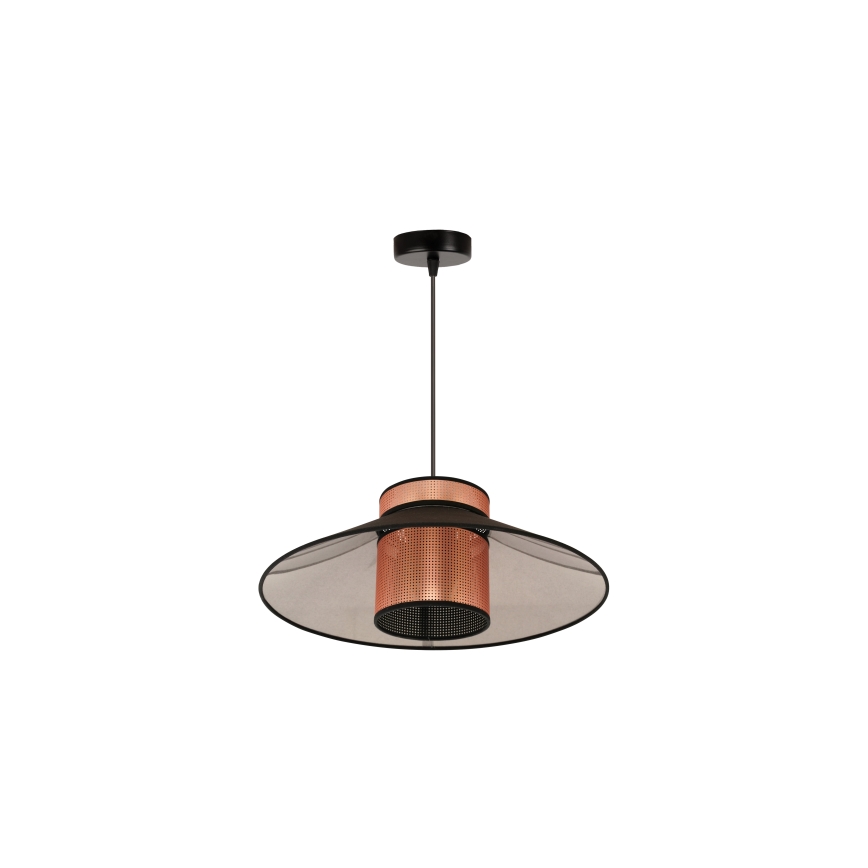 Duolla - Lámpara colgante RIO SHINY 1xE27/15W/230V diá. 45 cm negro/cobre