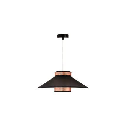 Duolla - Lámpara colgante RIO SHINY 1xE27/15W/230V diá. 45 cm negro/cobre