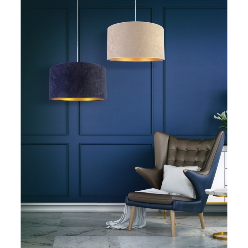 Duolla - Lámpara colgante ROLLER 1xE27/40W/230V diá. 40 cm azul