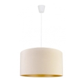 Duolla - Lámpara colgante ROLLER 1xE27/40W/230V diá. 40 cm color crema