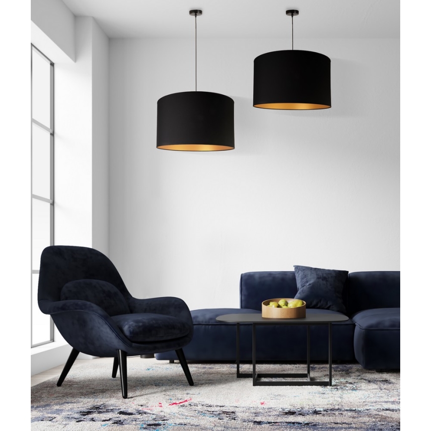Duolla - Lámpara colgante ROLLER 1xE27/40W/230V diá. 45 cm negro