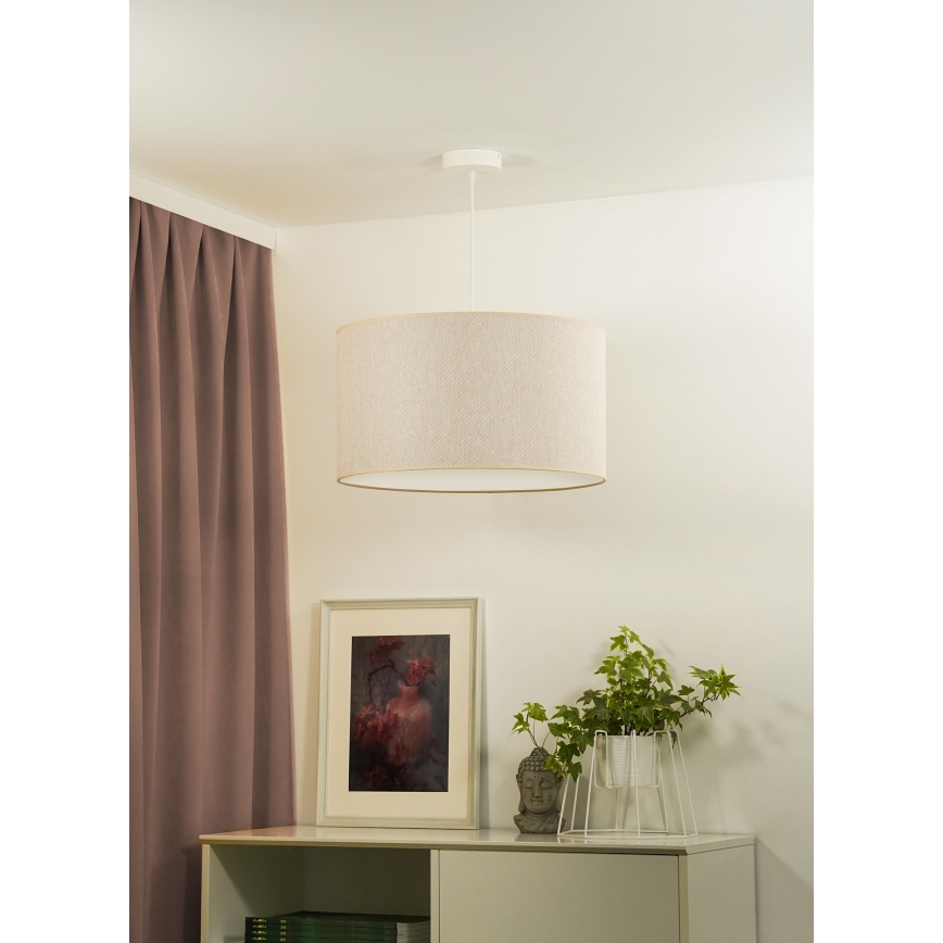Duolla - Lámpara colgante ROLLER ECO RECYCLING 1xE27/15W/230V diá. 45 cm color crema