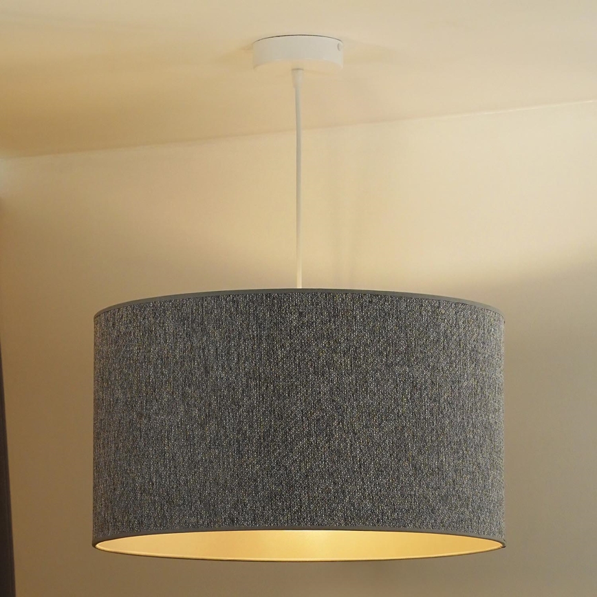 Duolla - Lámpara colgante ROLLER ECO RECYCLING 1xE27/15W/230V diá. 45 cm gris