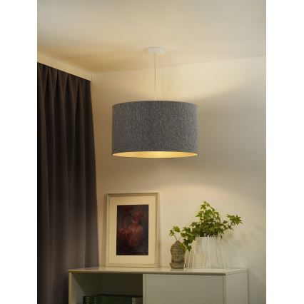 Duolla - Lámpara colgante ROLLER ECO RECYCLING 1xE27/15W/230V diá. 45 cm gris
