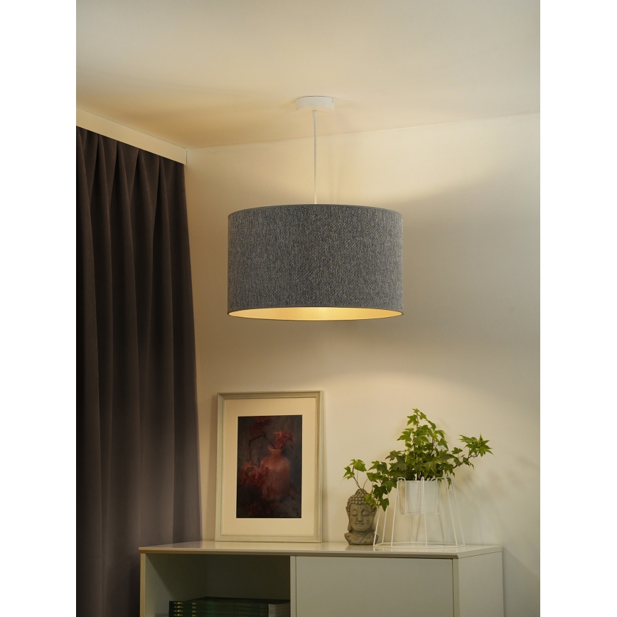 Duolla - Lámpara colgante ROLLER ECO RECYCLING 1xE27/15W/230V diá. 45 cm gris