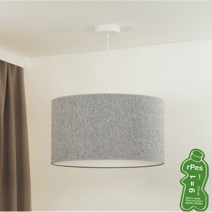 Duolla - Lámpara colgante ROLLER ECO RECYCLING 1xE27/15W/230V diá. 45 cm gris