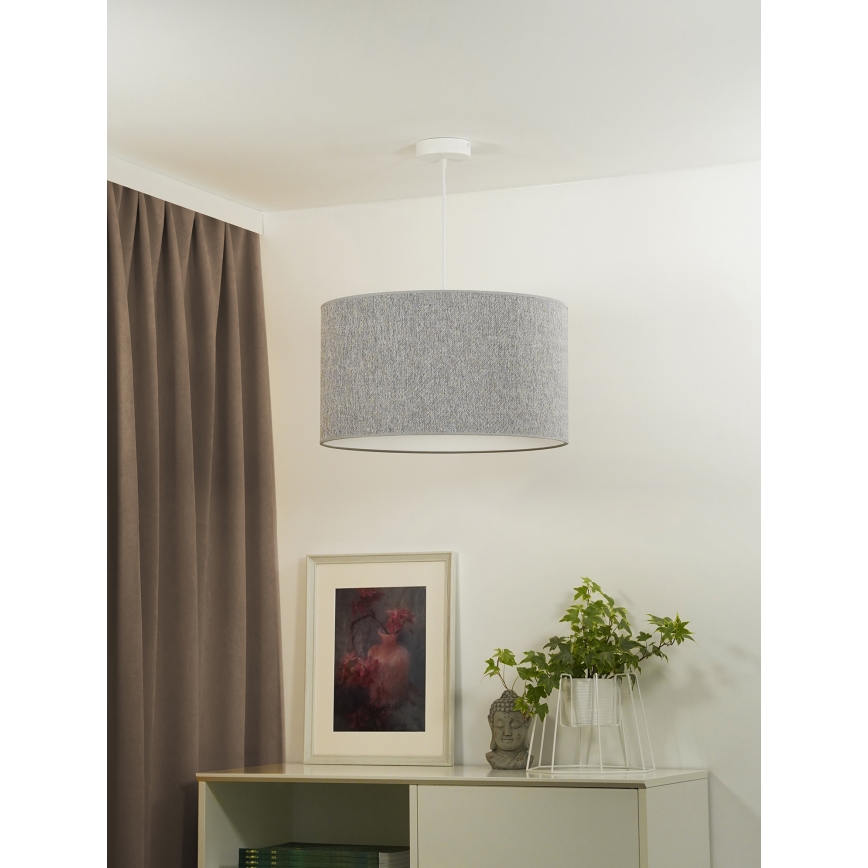 Duolla - Lámpara colgante ROLLER ECO RECYCLING 1xE27/15W/230V diá. 45 cm gris