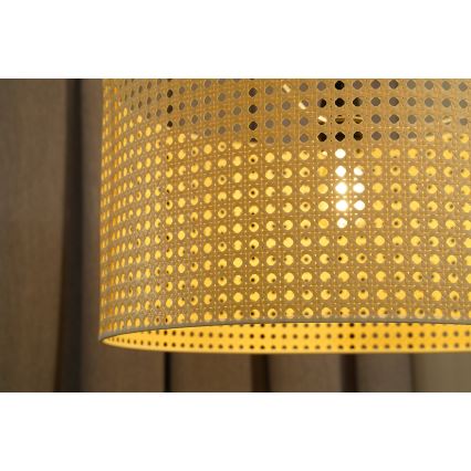 Duolla - Lámpara colgante ROLLER RATTAN 1xE27/15W/230V diá. 45 cm beige