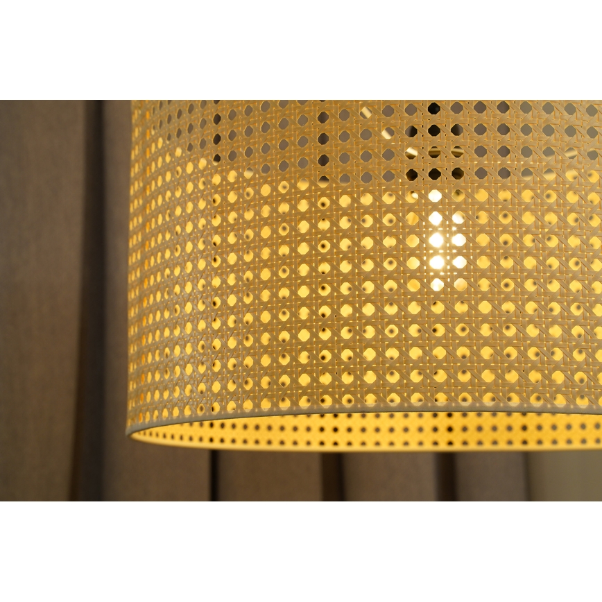 Duolla - Lámpara colgante ROLLER RATTAN 1xE27/15W/230V diá. 45 cm beige