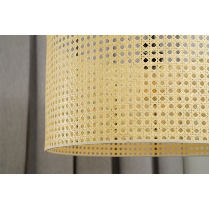 Duolla - Lámpara colgante ROLLER RATTAN 1xE27/15W/230V diá. 45 cm beige