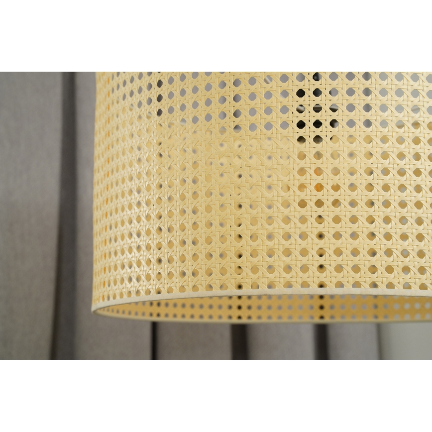 Duolla - Lámpara colgante ROLLER RATTAN 1xE27/15W/230V diá. 45 cm beige