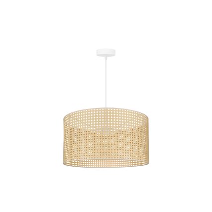 Duolla - Lámpara colgante ROLLER RATTAN 1xE27/15W/230V diá. 45 cm beige
