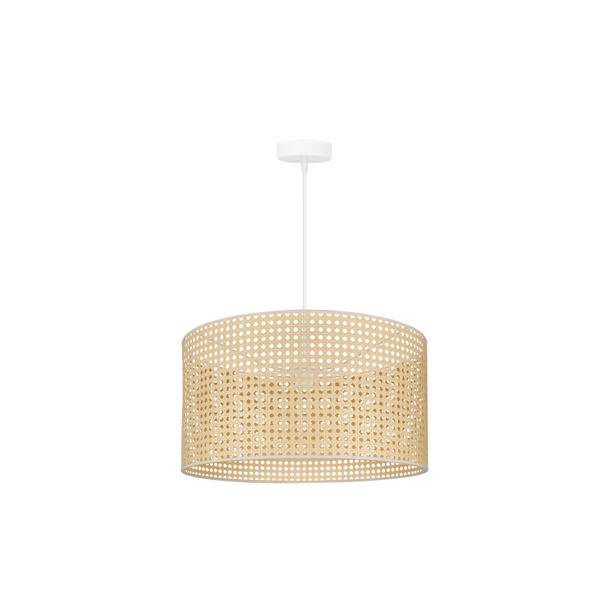 Duolla - Lámpara colgante ROLLER RATTAN 1xE27/15W/230V diá. 45 cm beige