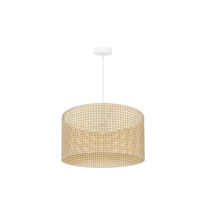 Duolla - Lámpara colgante ROLLER RATTAN 1xE27/15W/230V diá. 45 cm beige