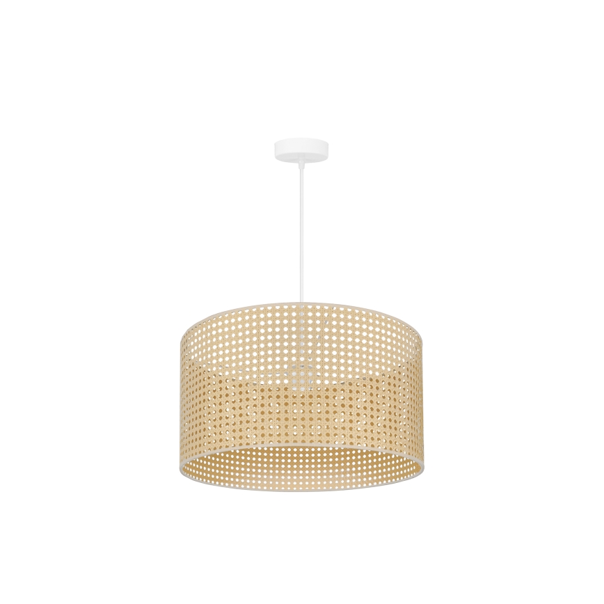 Duolla - Lámpara colgante ROLLER RATTAN 1xE27/15W/230V diá. 45 cm beige