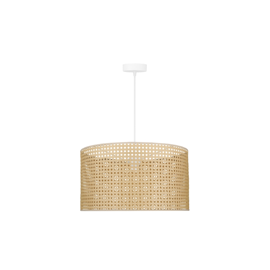 Duolla - Lámpara colgante ROLLER RATTAN 1xE27/15W/230V diá. 45 cm beige