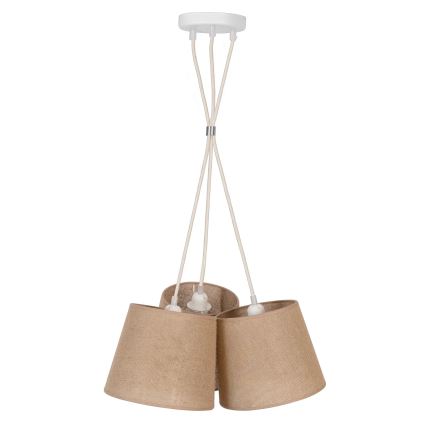 Duolla - Lámpara colgante ROSSA 3xE27/15W/230V diá. 45 cm marrón