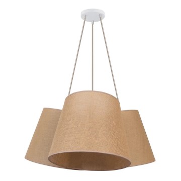 Duolla - Lámpara colgante ROSSA 3xE27/15W/230V diá. 75 cm marrón