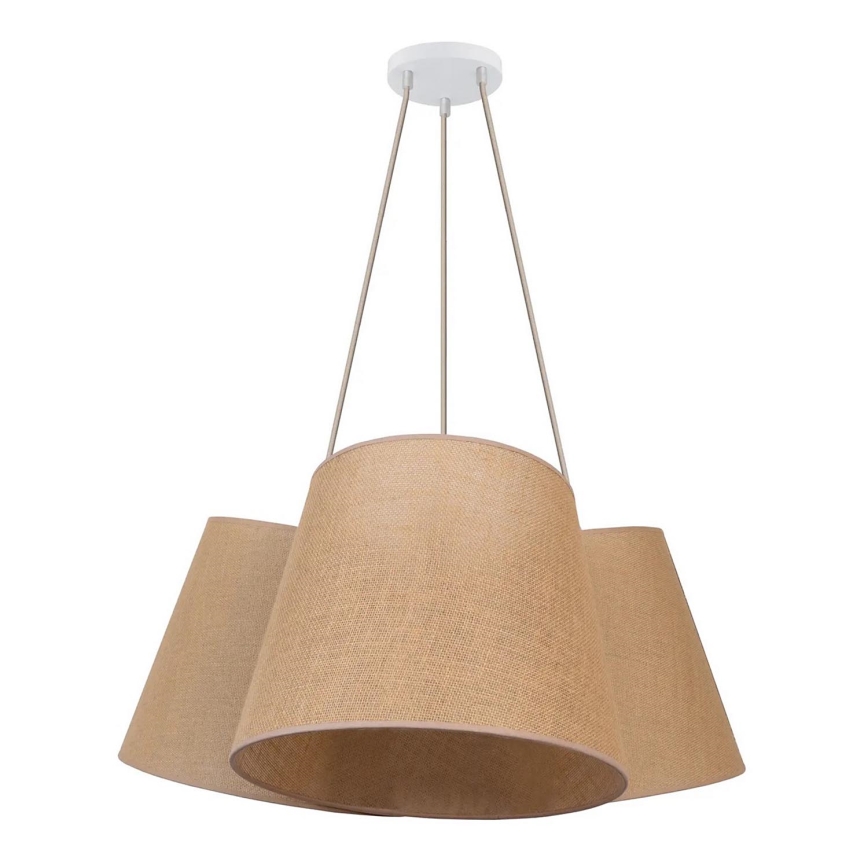 Duolla - Lámpara colgante ROSSA 3xE27/15W/230V diá. 75 cm marrón