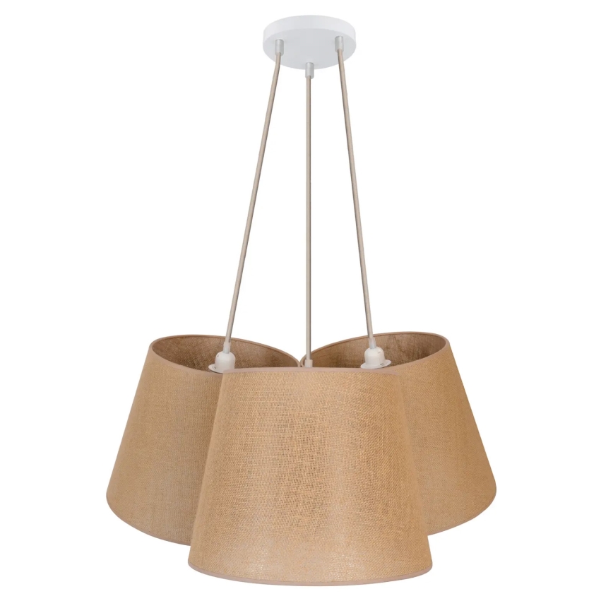Duolla - Lámpara colgante ROSSA 3xE27/15W/230V diá. 75 cm marrón