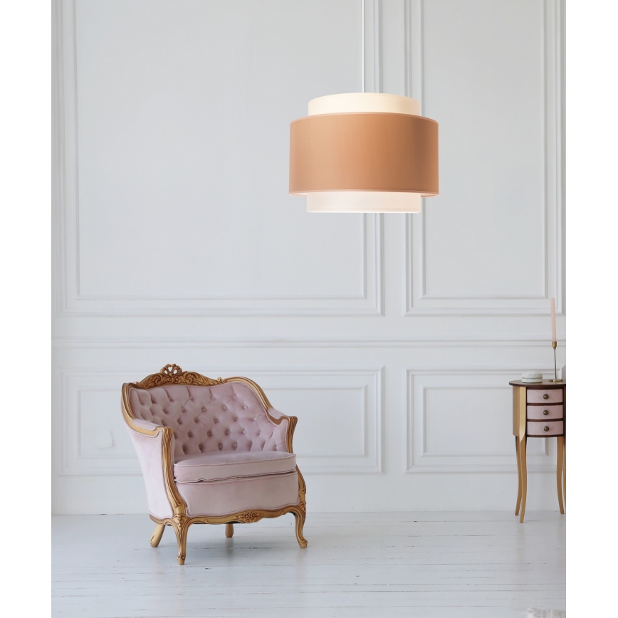 Duolla - Lámpara colgante SOHO 1xE27/40W/230V diá. 40 cm beige/color crema