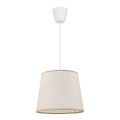Duolla - Lámpara colgante SOLO 1xE27/40W/230V diá. 24 cm beige claro