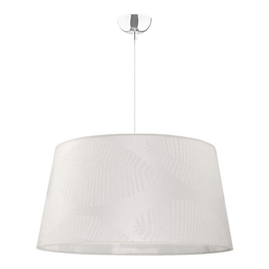 Duolla - Lámpara colgante TENOR 1xE27/40W/230V diá. 60 cm blanco/hojas