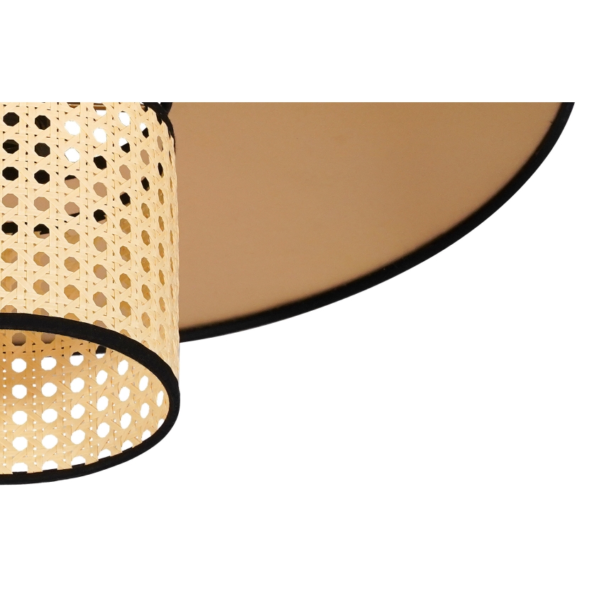 Duolla - Lámpara colgante TOKYO RATTAN 1xE27/15W/230V diá. 50 cm dorado/ratán
