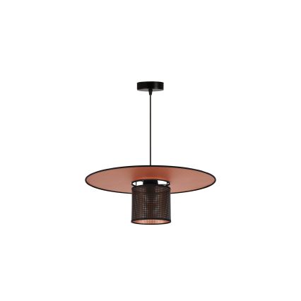 Duolla - Lámpara colgante TOKYO SHINY 1xE27/15W/230V diá. 50 cm negro/cobre