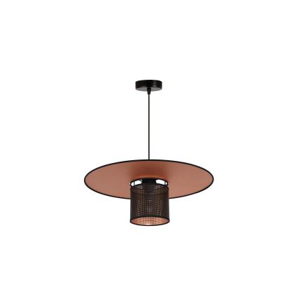 Duolla - Lámpara colgante TOKYO SHINY 1xE27/15W/230V diá. 50 cm negro/cobre