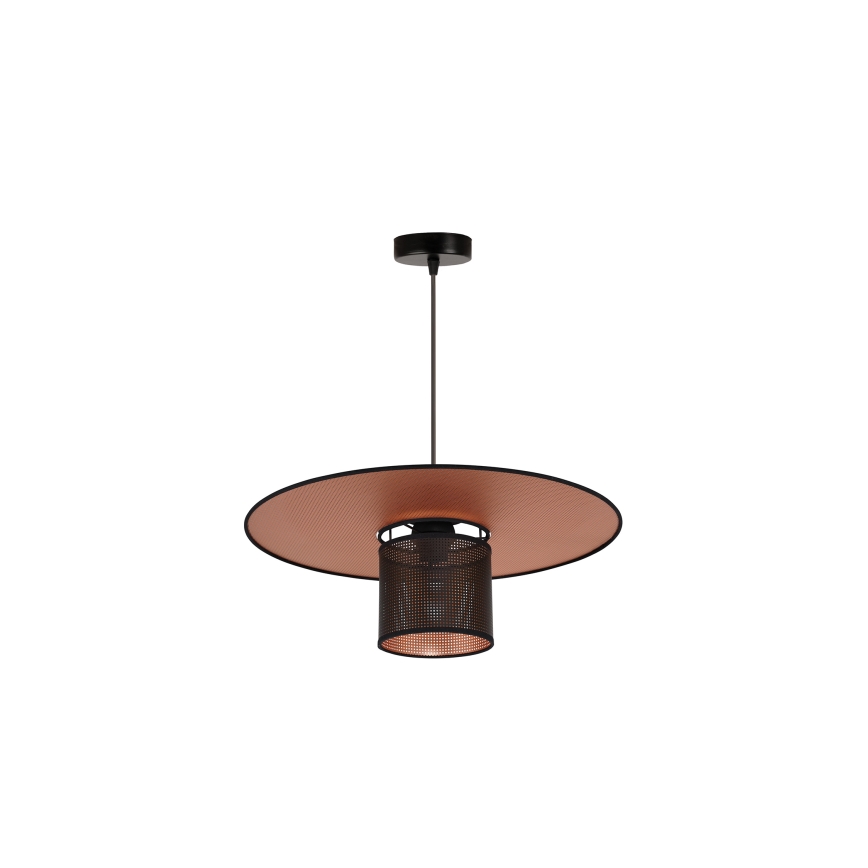 Duolla - Lámpara colgante TOKYO SHINY 1xE27/15W/230V diá. 50 cm negro/cobre
