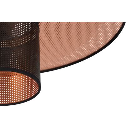 Duolla - Lámpara colgante TOKYO SHINY 1xE27/15W/230V diá. 50 cm negro/cobre