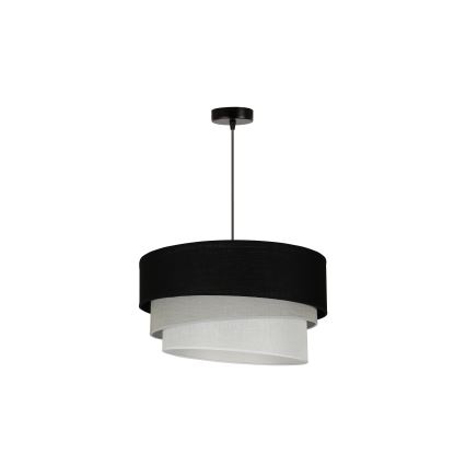 Duolla - Lámpara colgante TRIO 1xE27/15W/230V diá. 45 cm negro/gris/blanco