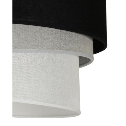 Duolla - Lámpara colgante TRIO 1xE27/15W/230V diá. 45 cm negro/gris/blanco
