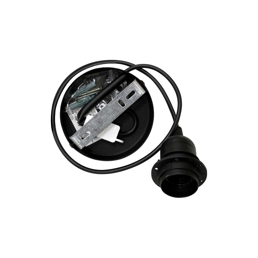 Duolla - Lámpara colgante TRIO 1xE27/15W/230V diá. 45 cm negro/gris/blanco